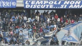 I tifosi azzurri nel settore di Maratona inferiore dello stadio Carlo Castellani