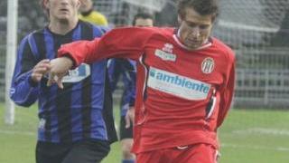 A sinistra il terzino Cantoni: è stato squalificato per 3 giornate dal giudice sportivo