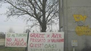 Slogan di protesta in via del Marrucco