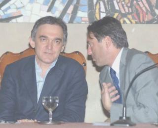 Il sindaco Renzo Berti con il nuovo governatore della Toscana Enrico Rossi     