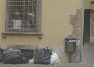 Rifiuti esposti fuori orario in citt&agrave; (Vip) 