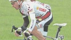 Vladislav Borisov all’attacco durante una tappa della Settimana Coppi Bartoli
