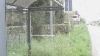 La fermata della navetta in via Squaglia a S. Concordio