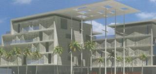 <strong>I PALAZZI.</strong> I due edifici con i balconi vista mare Il particolare la copertura
