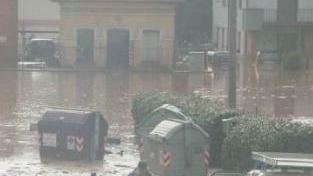 Una zona dell’ Oltreserchio alluvionata