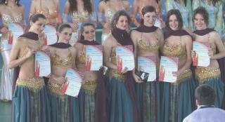 Il gruppo delle Jalilahs Gawazee che ha vinto la Coppa Italia di danza orientale 