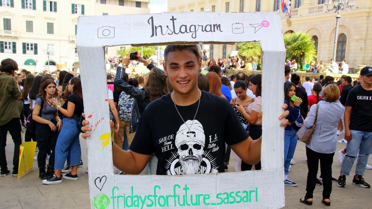 Una manifestazione di Fridays for Future a Sassari