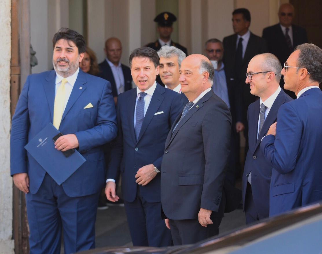 Il premier Conte a Cagliari con il governatore Solinas