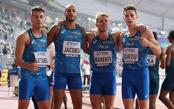 Il quartetto neo primatista italiano della 4x100