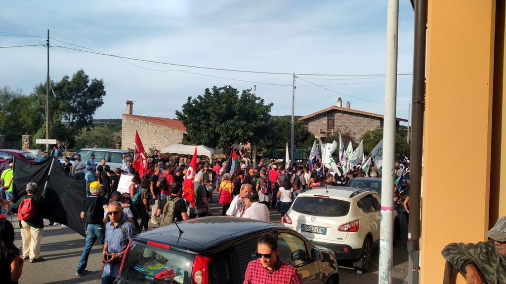 La manifestazione a Capo Frasca (foto Mario Rosas)