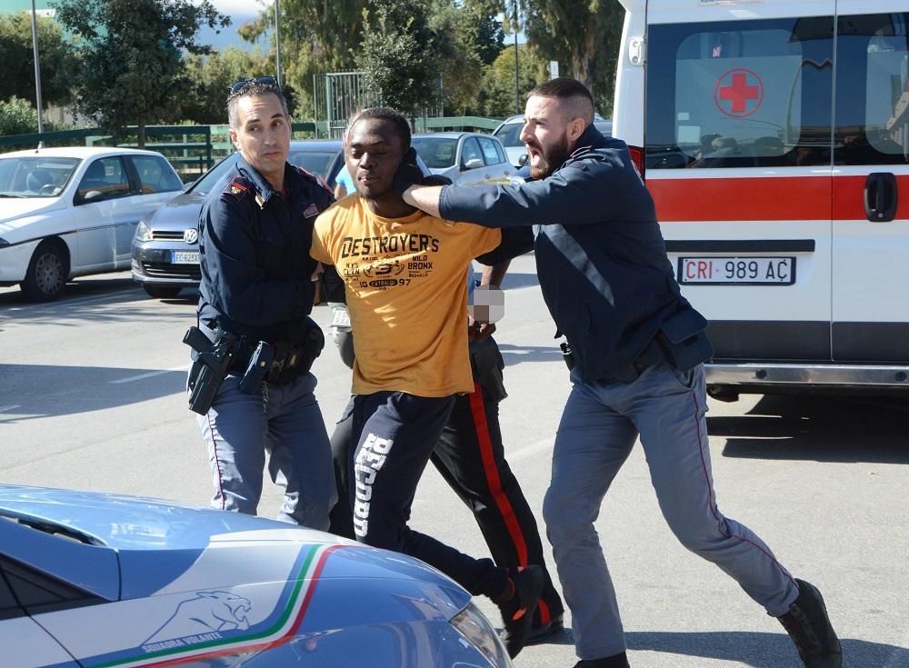 Il momento dell'arresto