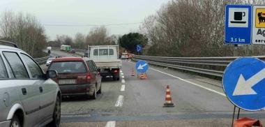 Cantiere di lavori in superstrada