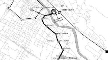 Il nuovo tracciato della tramvia