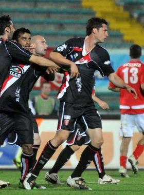 <b>A BERSAGLIO.</b> Thomas Pichlmann dopo il gol del pareggio 