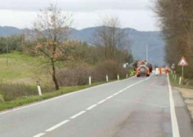 La strada dove &egrave; avvenuto lincidente 