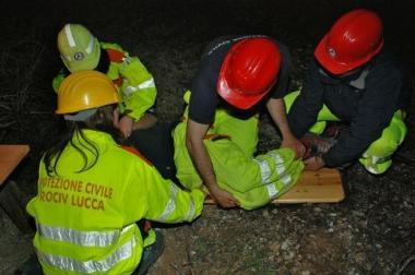 Una esercitazione di protezione civile 
