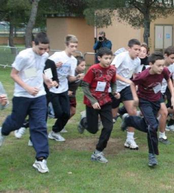 Studenti durante una gara 