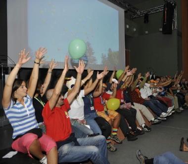 Il teatro del Dynamo Camp dove si terr&agrave; la premiazione 