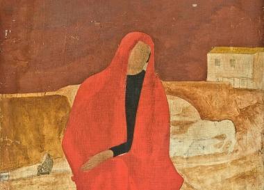 Madonna con il manto rosso di Bugiani   