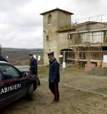 Uno dei cantieri bloccati 