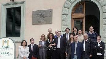 Il presidente Francesca Taddei con i componenti del nuovo consiglio dell’Apam