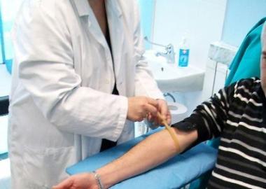 Un prelievo di sangue 