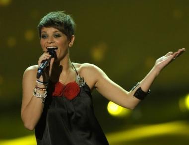 Alessandra Amoroso durante un concerto 