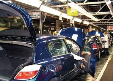 Linterno di uno stabilimento automobilistico 