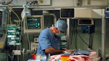 Murzi In alto: il medico mentre opera