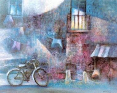 <b>ROMANO MINUCCI </b>Una delle opere in mostra al Cassero da oggi  