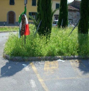 Erba alta in piazza Nassirya 