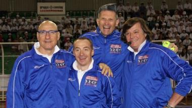 Foto di gruppo per i quattro campioni 