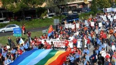 Pullman per partecipare alla Marcia della pace