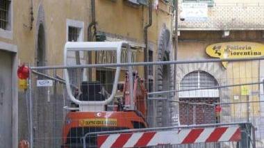 Un cantiere nel centro della città