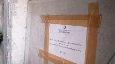 Il loculo sequestrato dai carabinieri