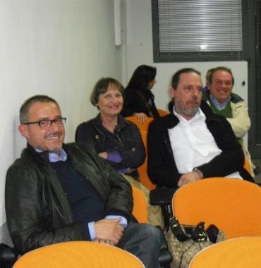 I commercianti presenti alla riunione di via Saffi 