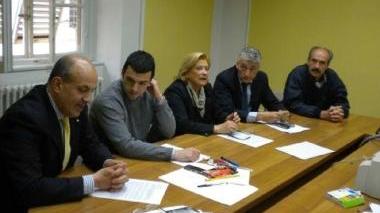 I consiglieri comunali del Pdl durante la conferenza stampa