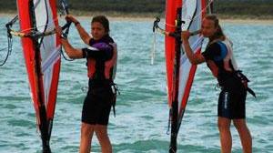 <strong>REGATA.</strong> Catherine Fogli (a destra) prima di una partenza