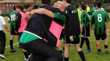 Esultanza alla fine del match