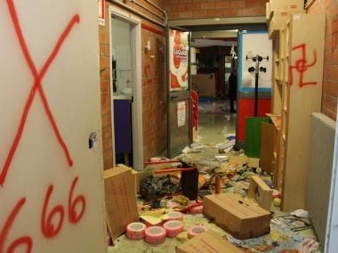 I danni alla scuola materna Galilei di via Ada Negri  