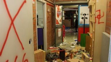 I danni alla scuola materna Galilei di via Ada Negri