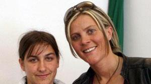 Bulleri e Paola Pezzo; nell’altra foto un momento della presentazione