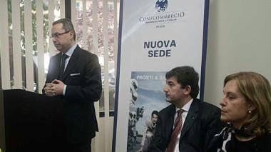 Un momento della cerimonia di inaugurazione della sede