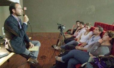 Luigi De Laurentis alla lezione tenuta al corso di spettacolo della facolt&agrave; di Lettere dellUniversit&agrave; 