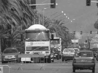 Il viale Colombo dove arriva la tappa di oggi       