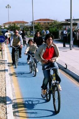 La pista ciclabile a Lido 