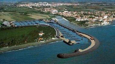 Il progetto del porto in una foto panoramica