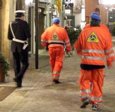 Le ronde nel centro di Aulla condotte nella scorsa estate                 