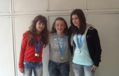 Le alunne Sofia Mancioli, Greta Gori e Samantha Sgatti 