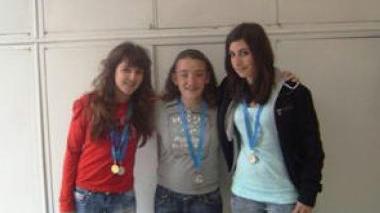Le alunne Sofia Mancioli, Greta Gori e Samantha Sgatti